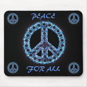 blauwe vrede voor alle mousepad muismat
