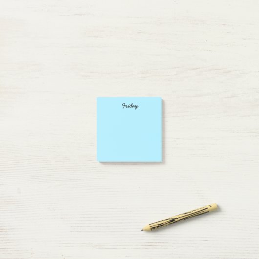 Blauwe vrijdag post-it® notes (Op bureau)