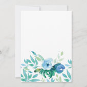 Blauwe Vrijgezellenfeest Tea Party Kaart (Achterkant)