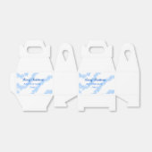 Blauwe vrolijke kerst sparkle glitter lijnen voeg bedankdoosjes (Uitgevouwen)