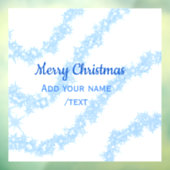 Blauwe vrolijke kerst sparkle glitter lijnen voeg raamsticker (Vel 3)