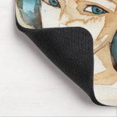 Blauwe vrouw muismat (Hoek)