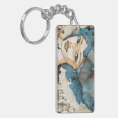 Blauwe vrouw sleutelhanger (Voorkant Links)