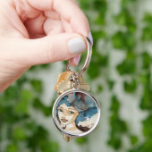 Blauwe vrouw sleutelhanger (Hand)