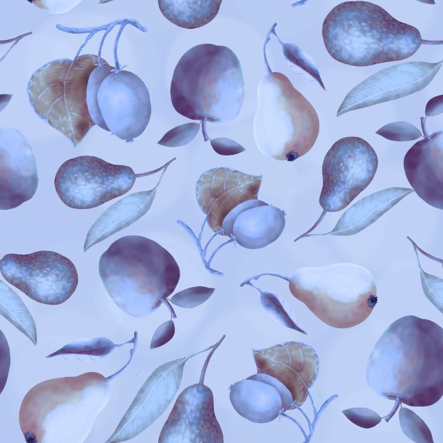 Blauwe vruchten op blauwe achtergrond behang (Creator heeft geüpload)