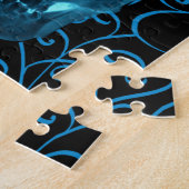 Blauwe vuurhaard legpuzzel (Zijkant)