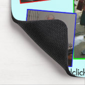 Blauwe WAIT EN ZIE Mousepad Muismat (Hoek)