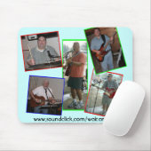 Blauwe WAIT EN ZIE Mousepad Muismat (Met muis)