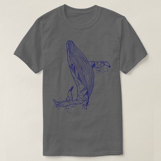 blauwe walvis 69 t-shirt (Design voorkant)