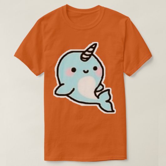 blauwe walvis 74 t-shirt (Design voorkant)
