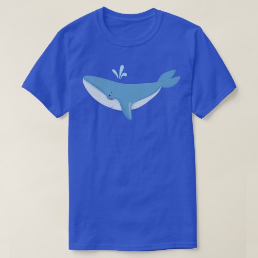 Blauwe walvis 75 1 t-shirt (Design voorkant)