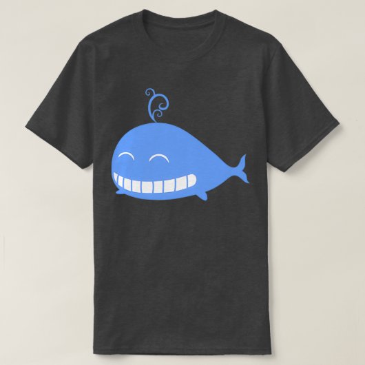 Blauwe walvis 77 3 t-shirt (Design voorkant)