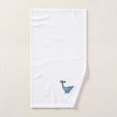 Blauwe walvis badhanddoek set bad handdoek (Handdoek)