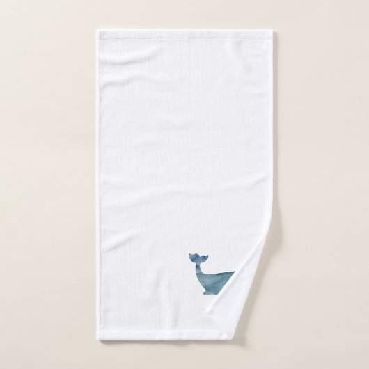 Blauwe walvis badhanddoek set bad handdoek (Handdoek)