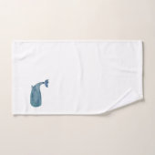 Blauwe walvis badhanddoek set bad handdoek (Handdoek)