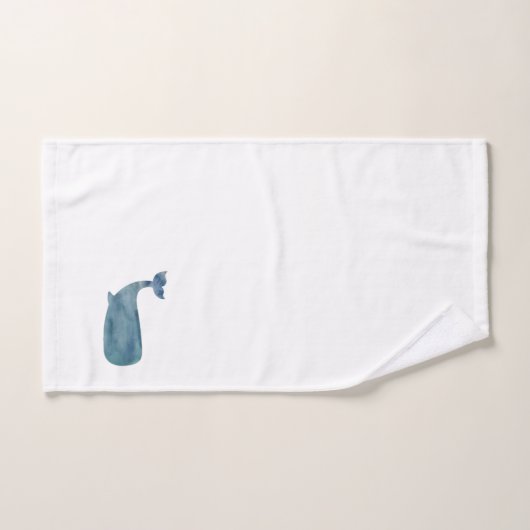 Blauwe walvis badhanddoek set bad handdoek (Handdoek)