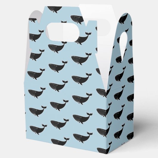 Blauwe walvis bedankdoosjes (Geopend)