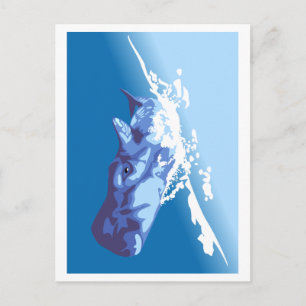 Blauwe walvis briefkaart