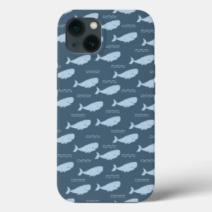 Blauwe walvis iPhone 13 hoesje