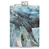 Blauwe walvis heupfles (Voorkant)