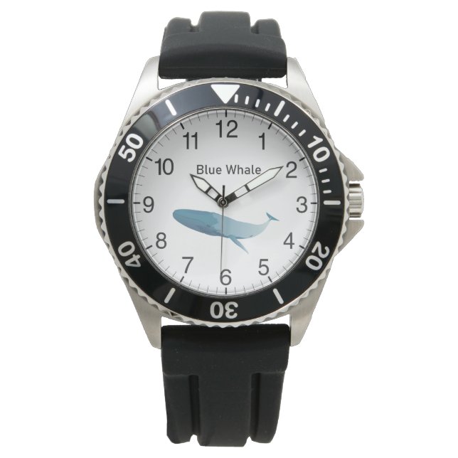 Blauwe walvis horloge (Voorkant)