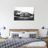 Blauwe walvis in Alaska-foto Canvas Afdruk (Insitu (Slaapkamer))