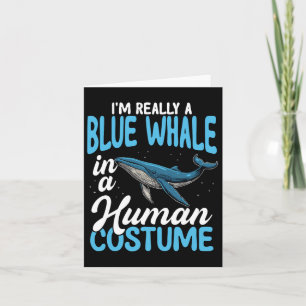 Blauwe Walvis In Menselijke Kostuum Grappig  Kaart