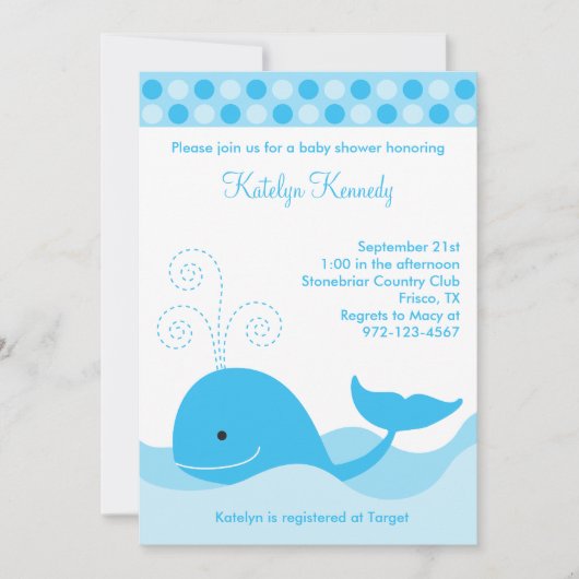 Blauwe walvis kaart (Voorkant)