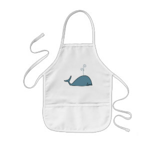 Blauwe walvis kinder schort