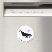 Blauwe walvis - magnet magneet (Insitu (Vaatwasser))