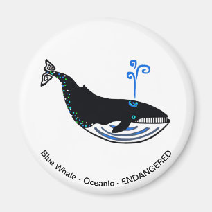Blauwe walvis - magnet magneet