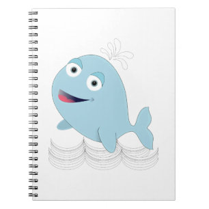 Blauwe walvis notitieboek