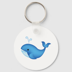 Blauwe walvis sleutelhanger