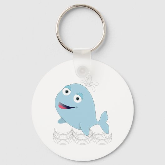 Blauwe walvis sleutelhanger (Voorkant)