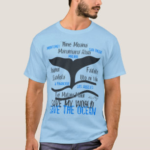 Blauwe walvis t-shirt