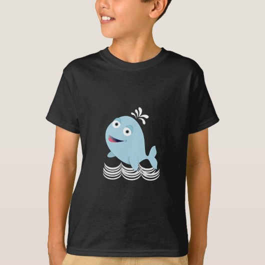 Blauwe walvis t-shirt (Voorkant)