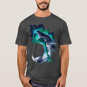 Blauwe walvis uitzicht van de golflengte van de Oo T-shirt