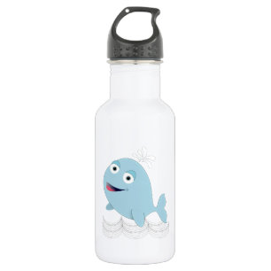 Blauwe walvis waterfles