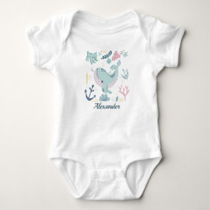 Blauwe walvis Zee Life Baby Ocean Marine Life Romper