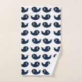 Blauwe walvis — zeebodem bad handdoek (Handdoek)