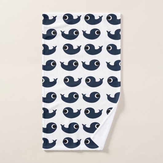 Blauwe walvis — zeebodem bad handdoek (Handdoek)