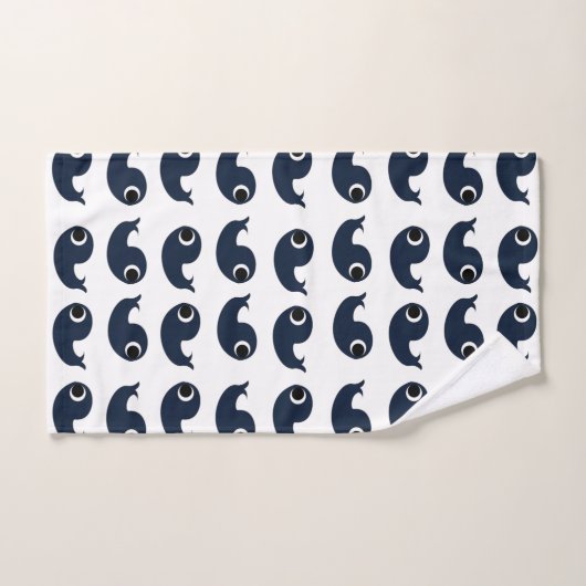 Blauwe walvis — zeebodem bad handdoek (Handdoek)