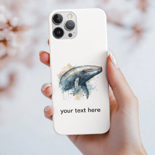Blauwe walvis zwemmen, aanpasbaar iPhone 11 pro hoesje