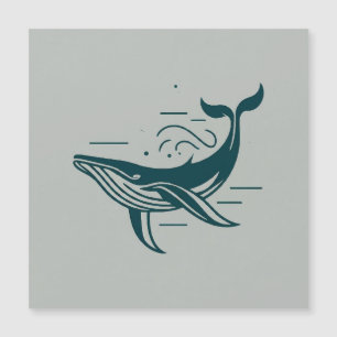 Blauwe walvis zwemmen illustratie