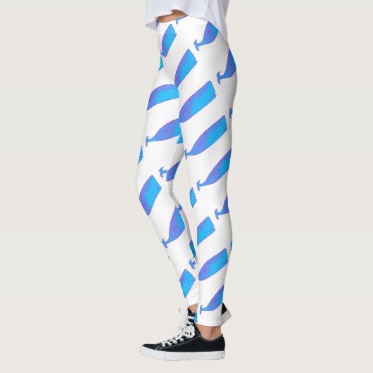 Blauwe walvissen Thunder_Cove wit Leggings (Links)