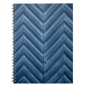 Blauwe wand van houten wieg notitieboek