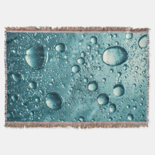 Blauwe Waterbellen Onderwater Abstract Achtergrond Deken