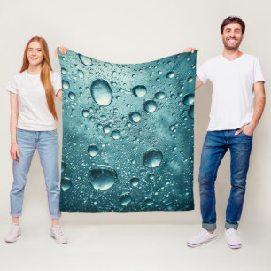 Blauwe Waterbellen Onderwater Abstracte Achtergron Fleece Deken