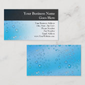 Blauwe waterbellen visitekaartje (Voorkant / Achterkant)