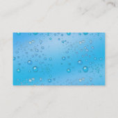 Blauwe waterbellen visitekaartje (Achterkant)
